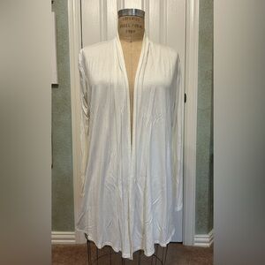 Azules Brand Off-White Open Front Cardigan, Size L